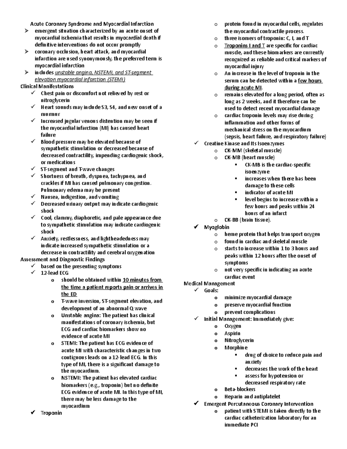 Acute Coronary Syndrome and Myocardial Infarction - Pulmonary edema may ...