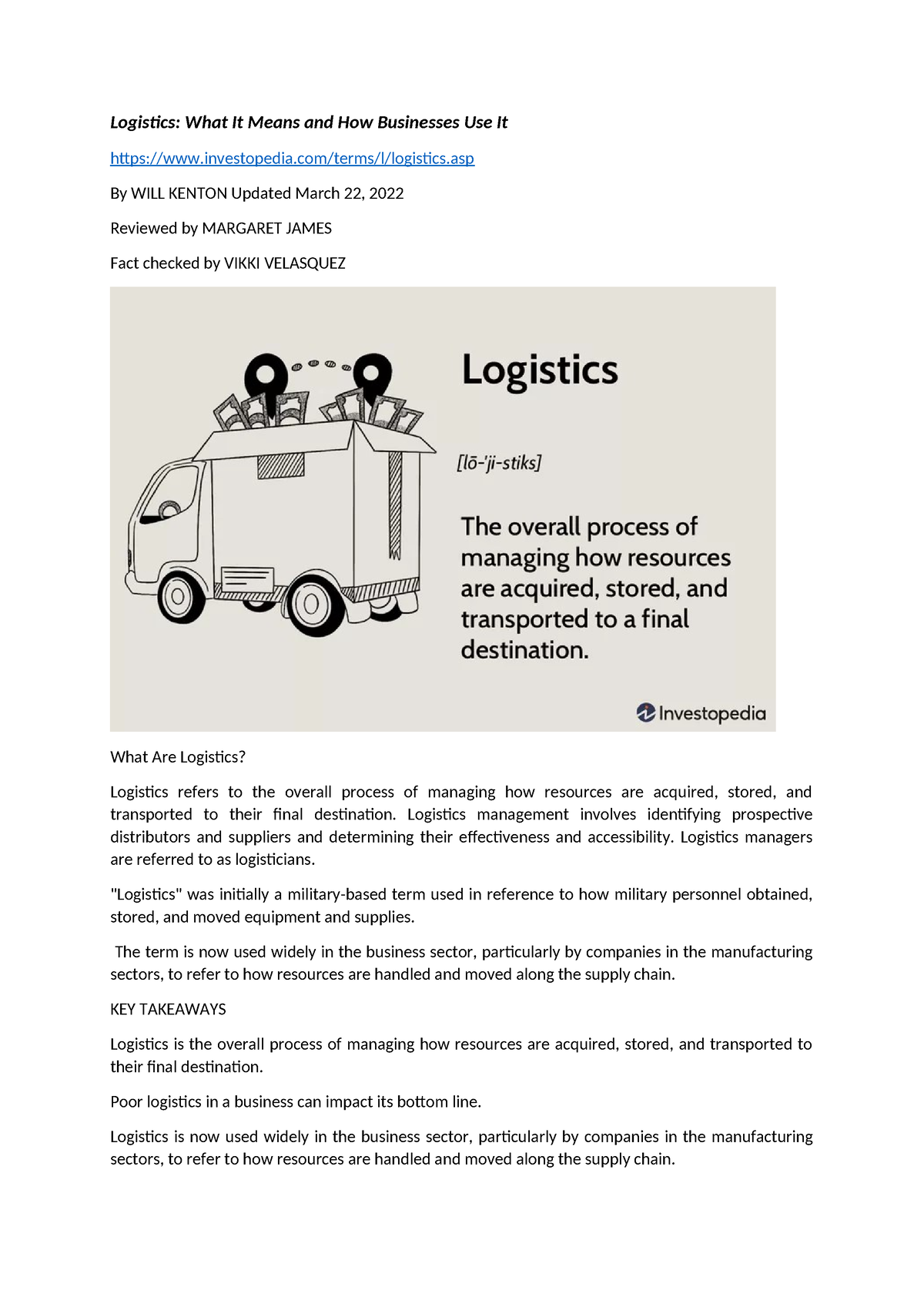 Logistics - Logistyka W Biznesie - Logistics: What It Means And How ...