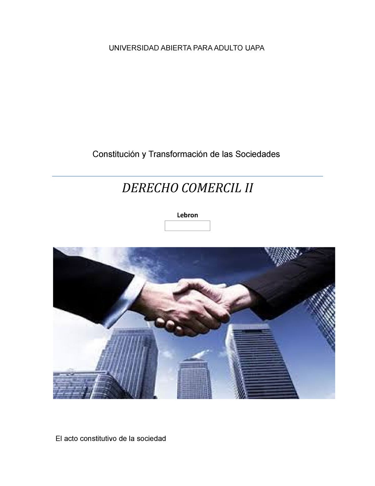 432601838 Tarea 5 Derecho Comercial II Docx - UNIVERSIDAD ABIERTA PARA ...