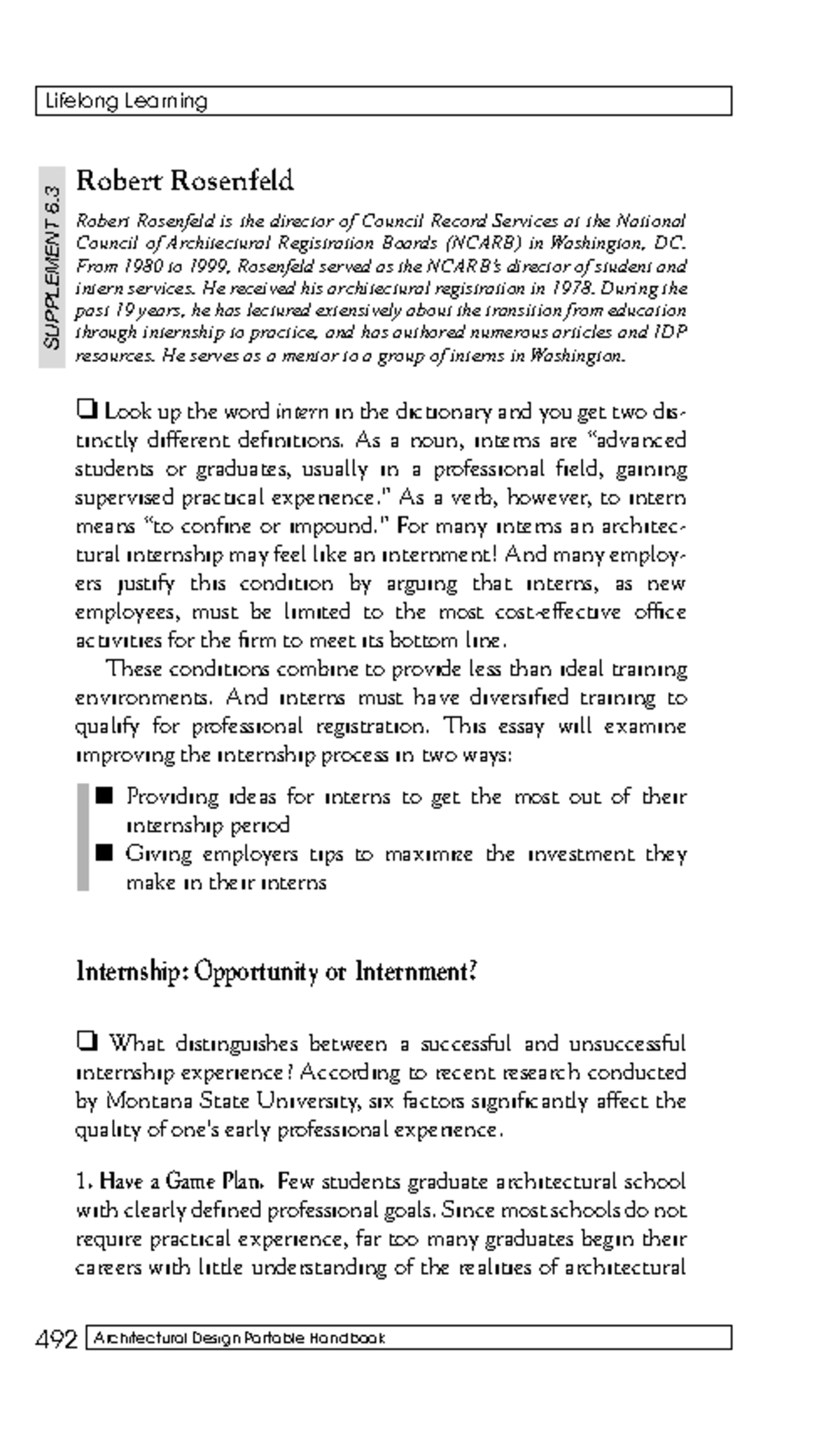 Architecture Design - Lecture notes 4 - Robert Rosenfeld Robert ...