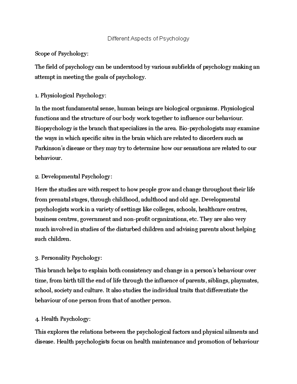 psychology-notes-different-aspects-of-psychology-scope-of-psychology