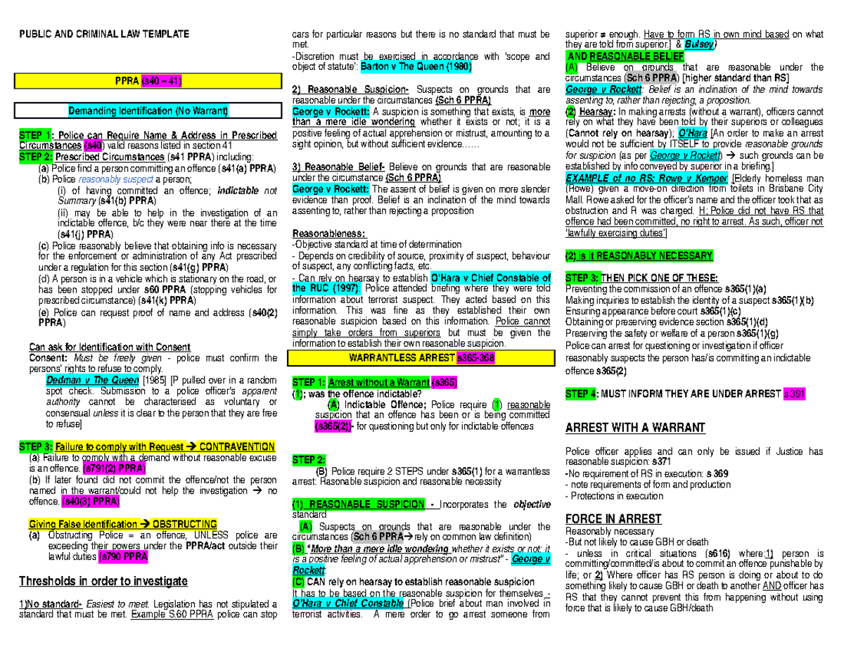 Public AND Criminal LAW Template-2 - PUBLIC AND CRIMINAL LAW TEMPLATE ...