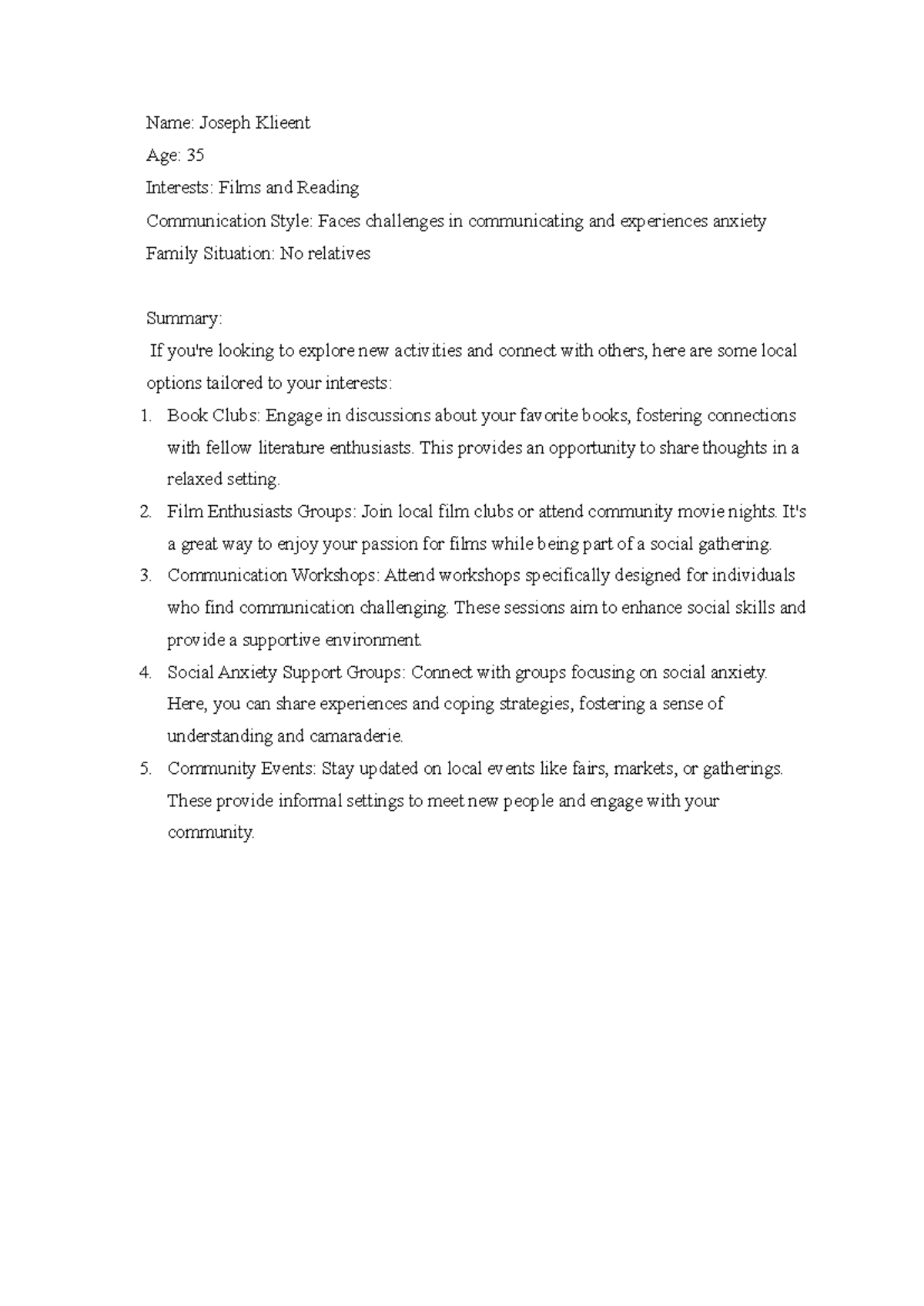 Client engagemnet summary distributed systems name joseph klieent