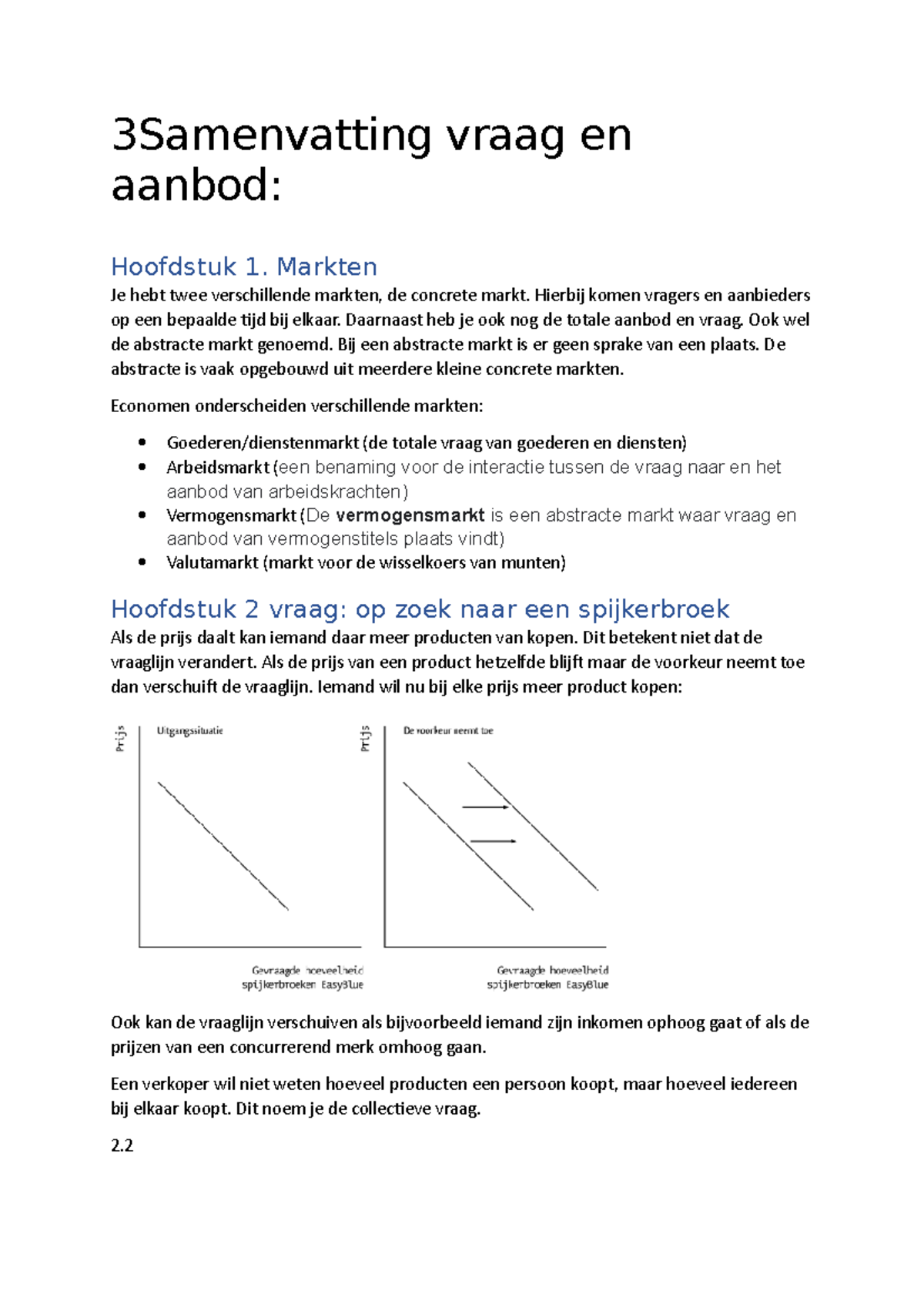 `samenvatting Vraag En Aanbod - 3Samenvatting Vraag En Aanbod ...