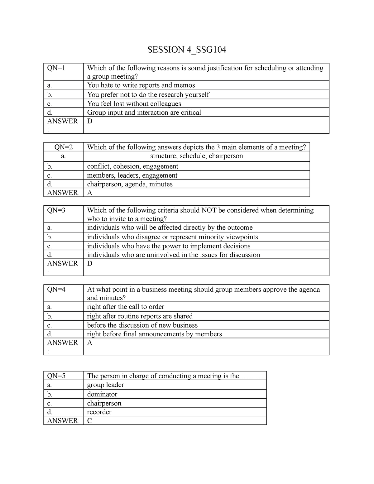 Session 4dsdsađasa - SESSION 4_SSG QN=1 Which Of The Following Reasons ...