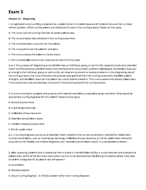 Practice Questions For Chapter 39 Oxygenation - CH 39 Oxygenation A ...