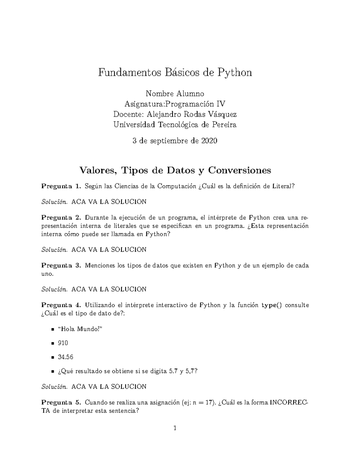 Fundamentos B Sicos Taller Python - Fundamentos Básicos De Python ...