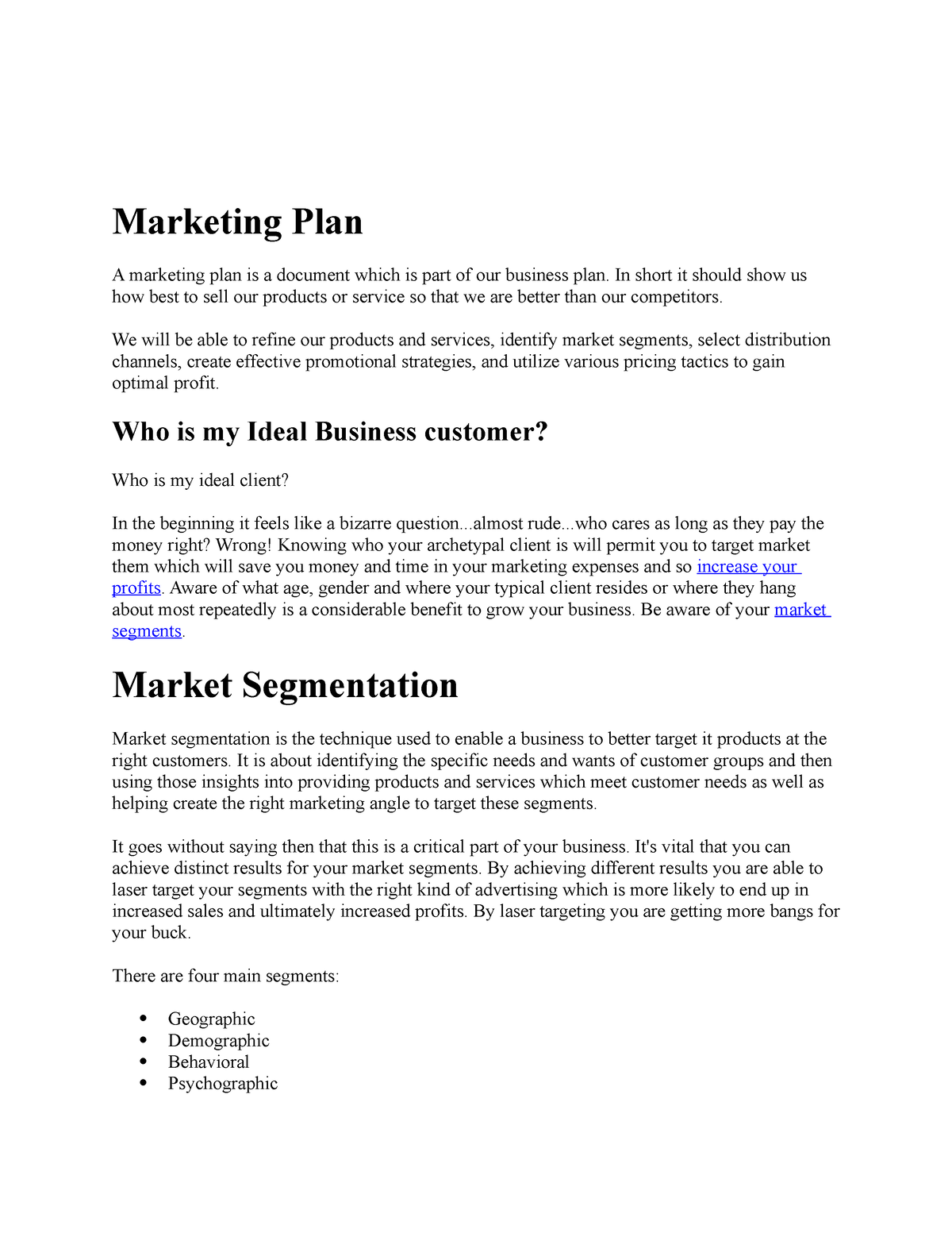 assignment marketing plan part 3