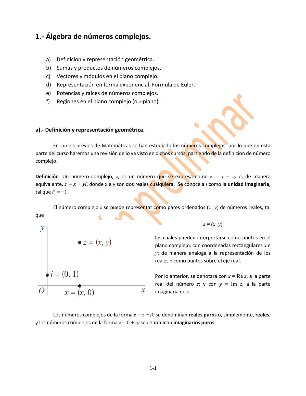 Numeros Complejos Apuntes 1 Algebra L 585005100 Udc Studocu