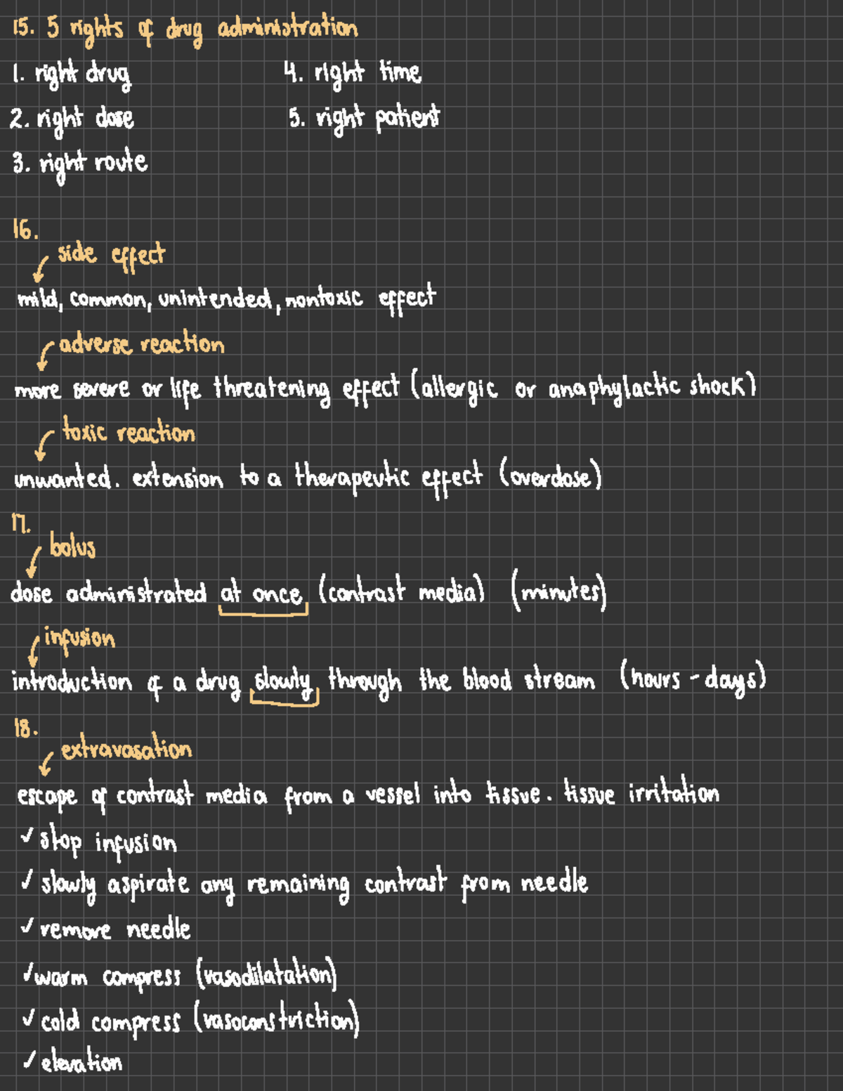 Final Exam 6 - Study guide - 15. 5 rights of drug administration 1 drug ...