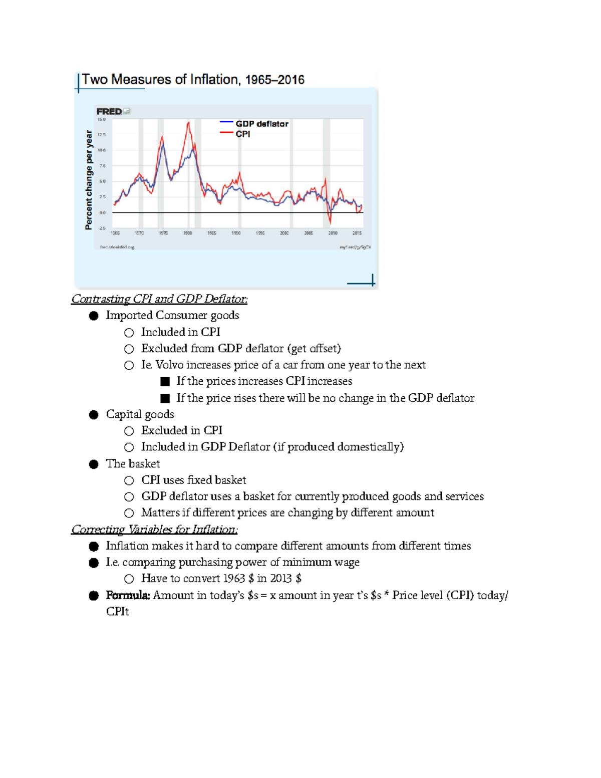 L5 Using both Measures of Inflation - Contrasting CPI and GDP Deflator ...