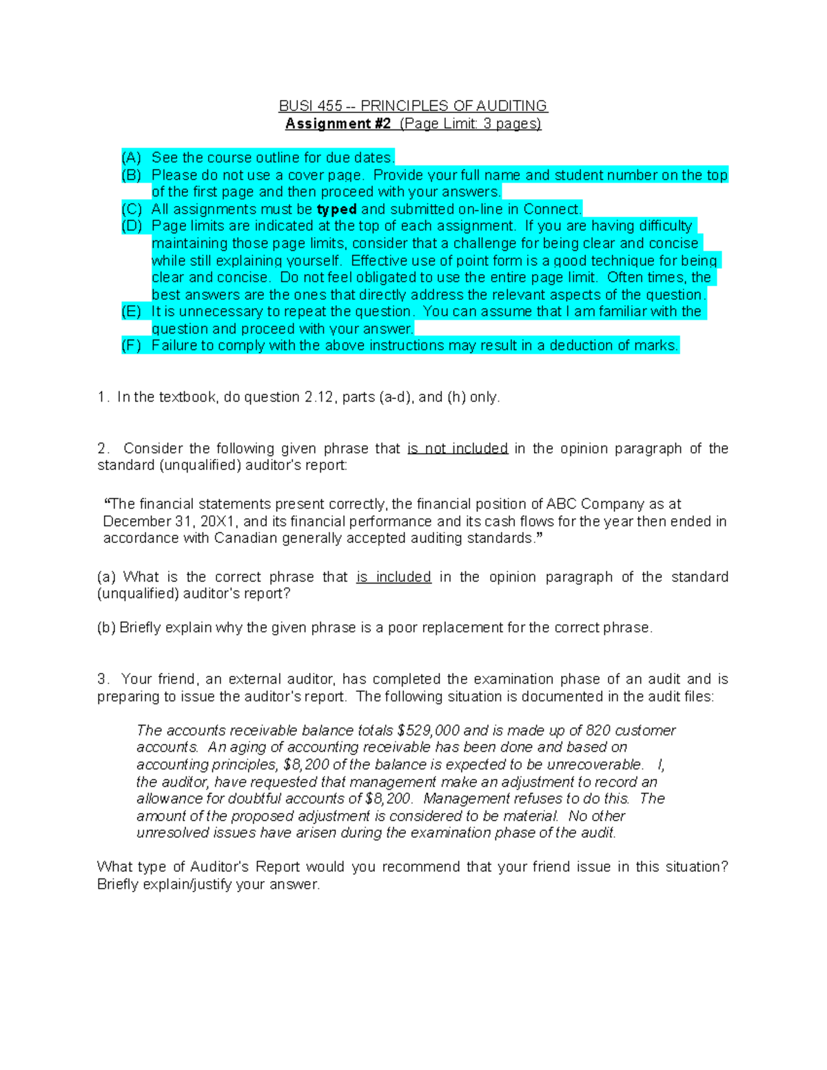 assignment audit your understanding 5 3 (practice)