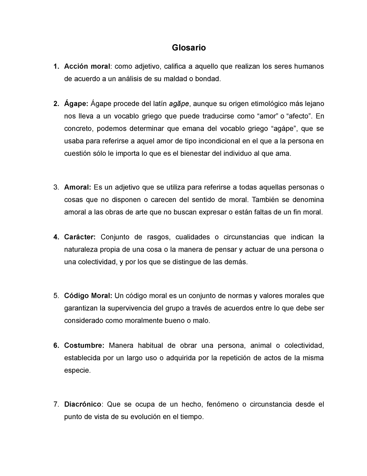 Glosario Apuntes Moral Y étixxa Glosario Acción Moral Como Adjetivo Califica A Aquello Que 4443