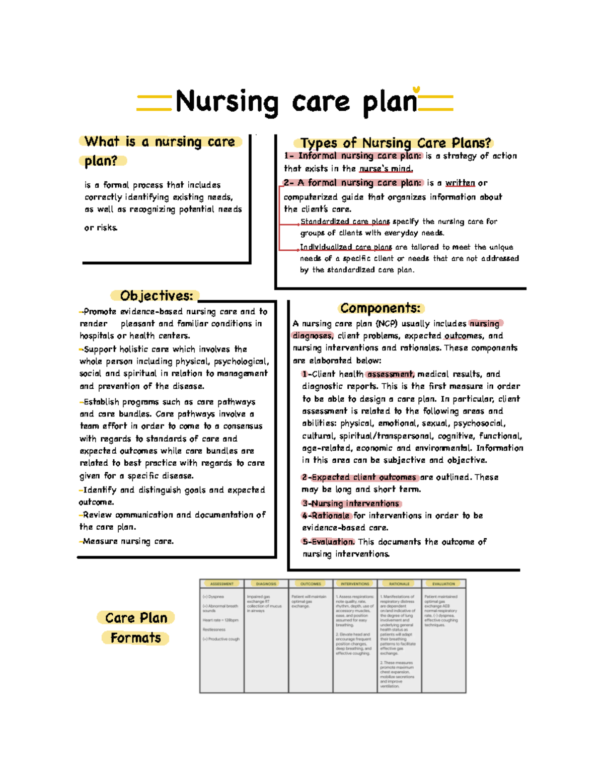 what is nursing care plan case study