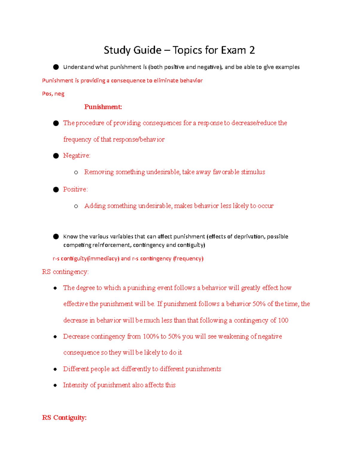 Study Guide for Exam 2 - review for second exam out of three - Study ...