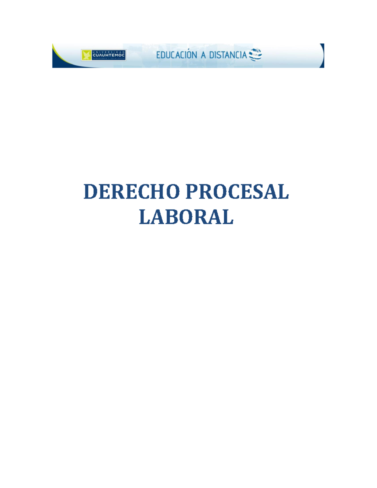 Material Unidades 3, 4, 5, 6 Y 10 - DERECHO PROCESAL LABORAL UNIDAD II ...