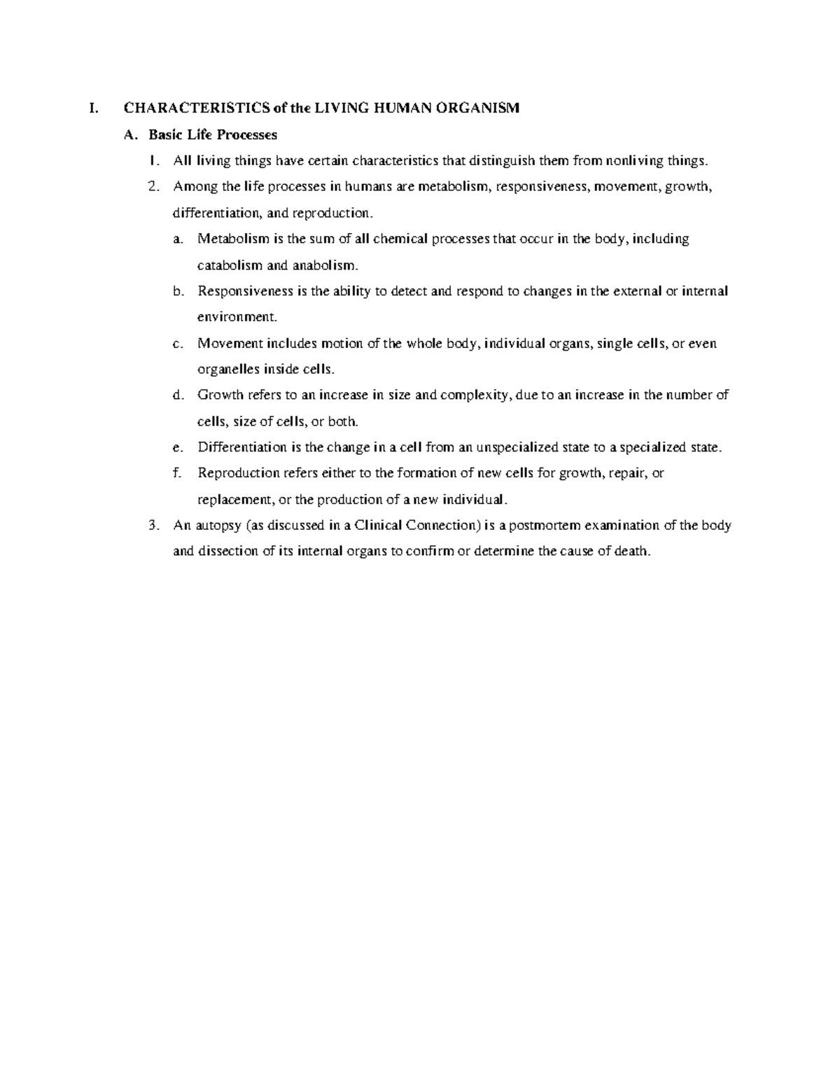 Chapter 1 - Part 2 Charcteristics of living organism - I ...