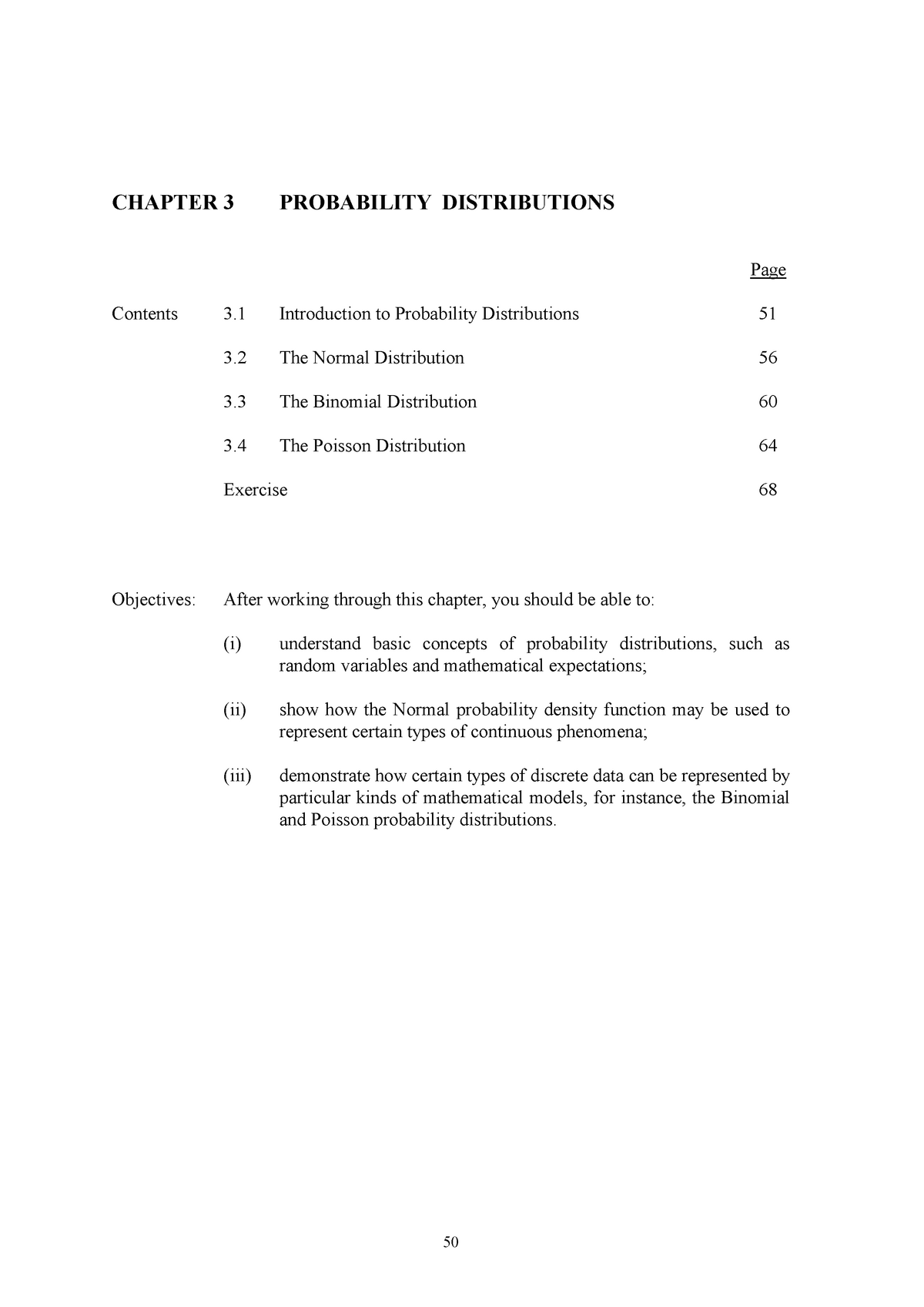 C3 Dist - Lecture Notes 3 - CHAPTER 3 PROBABILITY DISTRIBUTIONS Page ...