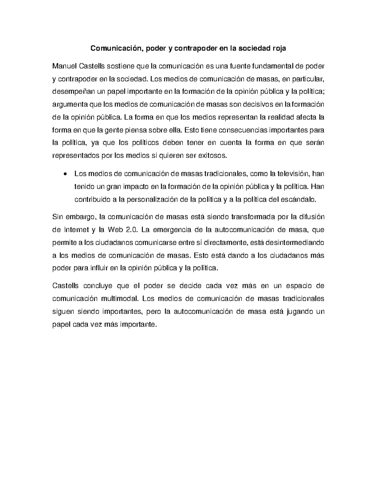 Comunicación, Poder Y Contrapoder En La Sociedad Roja - Comunicación ...