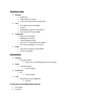 Maternal Health Exam 1 - Study Guide for Exam 1 - Maternal Health Exam ...