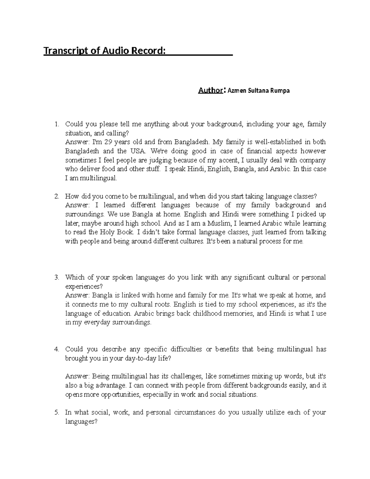 Transcript - lecture material - Transcript of Audio Record: Author ...