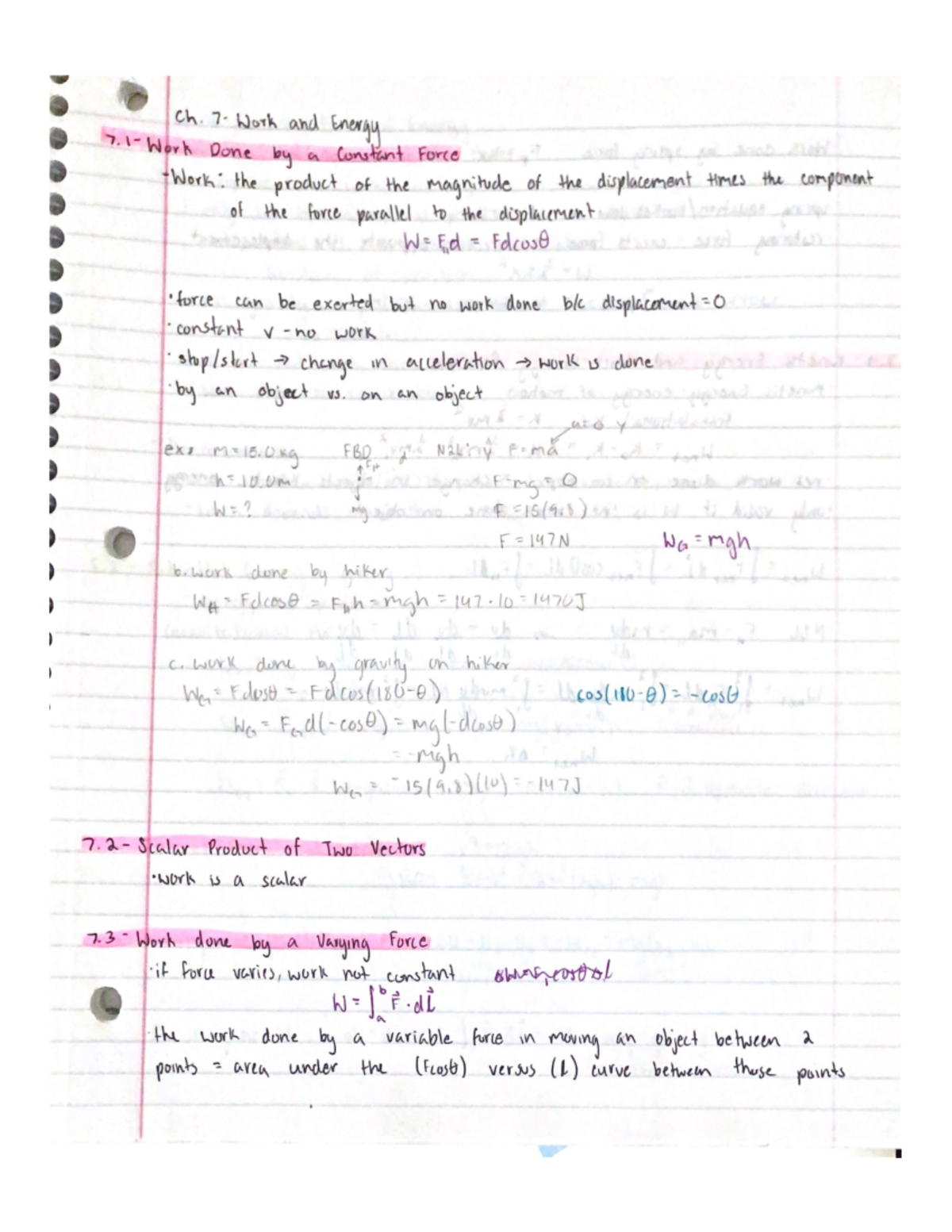 Ch7 Work And Energy - Chapter 7 Of Physics For Scientists And Engineers ...