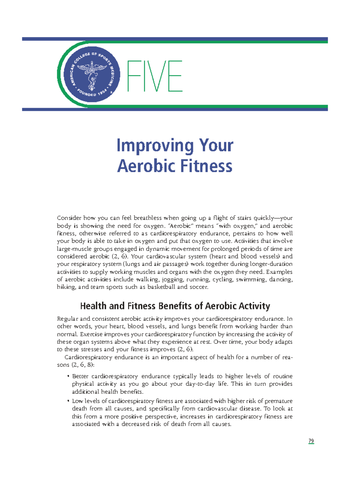 opti aerobic manual exercise