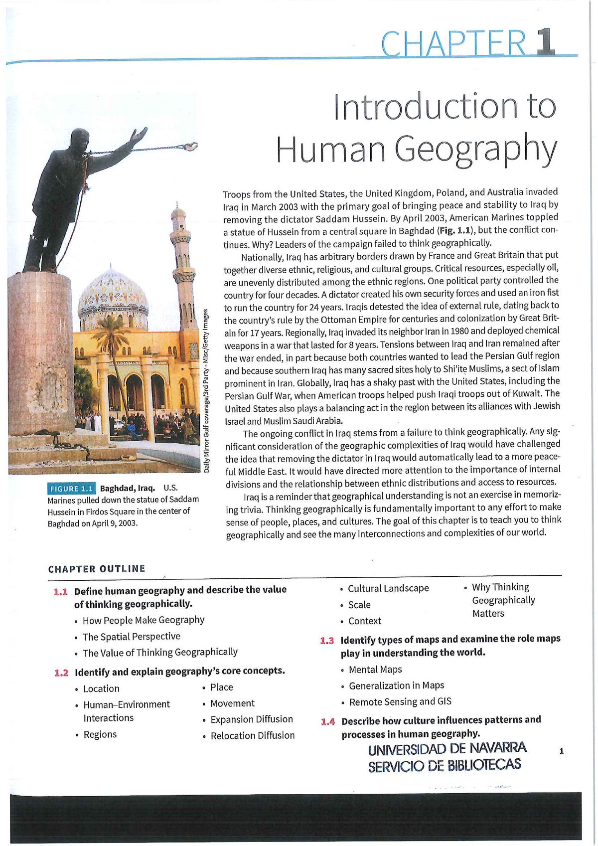 Chap"ter 1. Introduction To Human Geography - Cultural Geography - Studocu