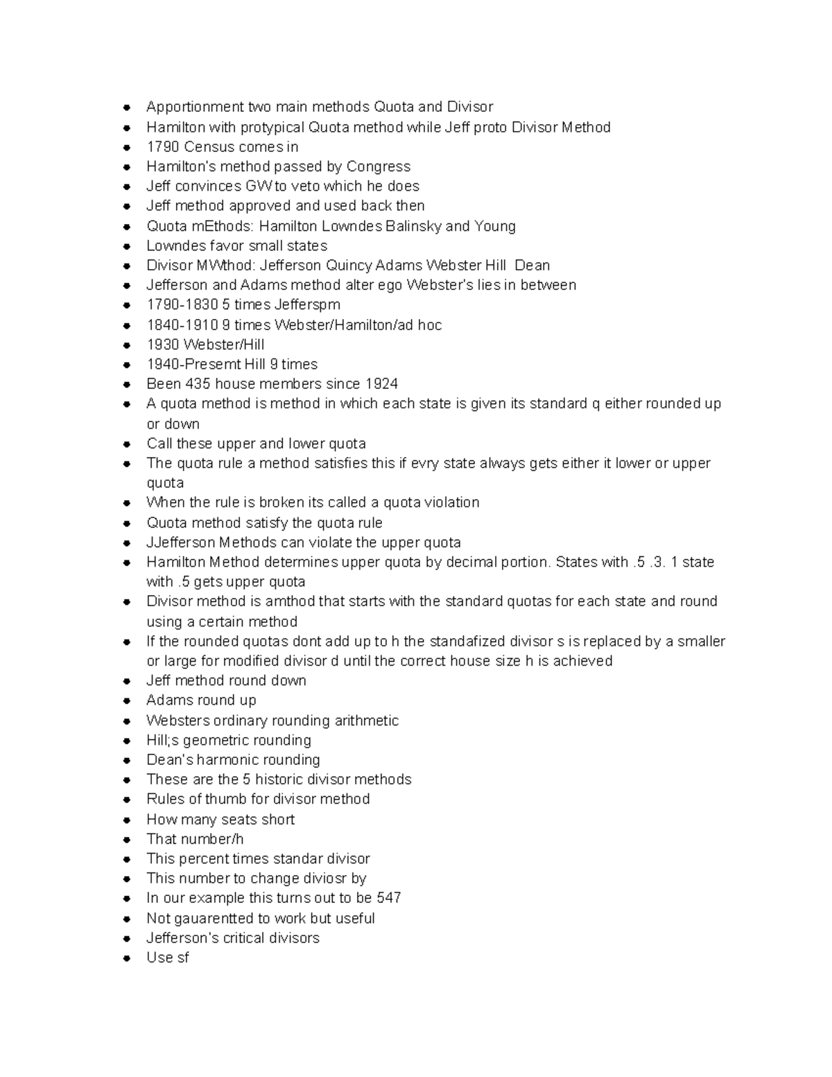 Math in Politics #7 - Notes from Robinsons Class - Apportionment two ...