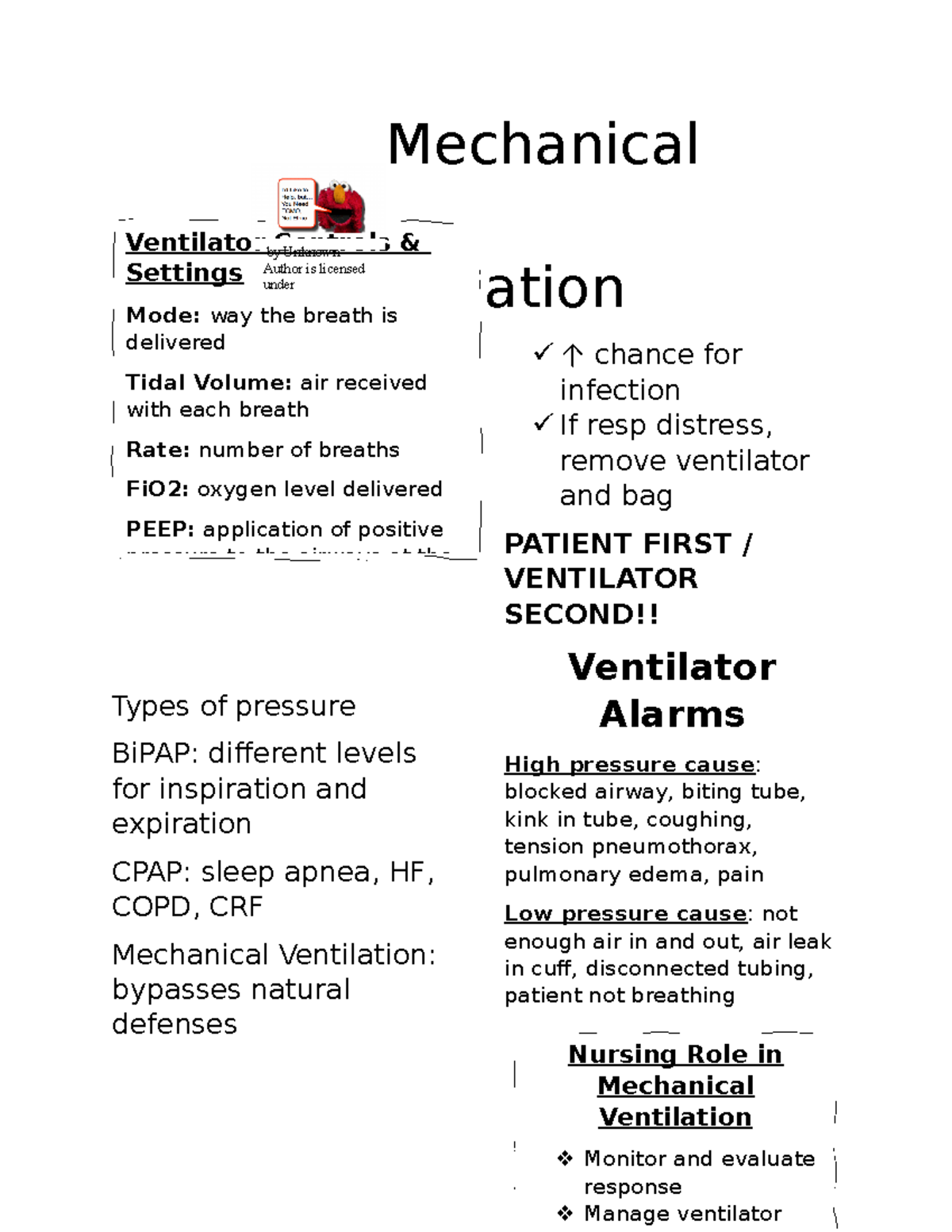 Mechanical Ventilation Notes Mechanical Ventilation Types Of Pressure