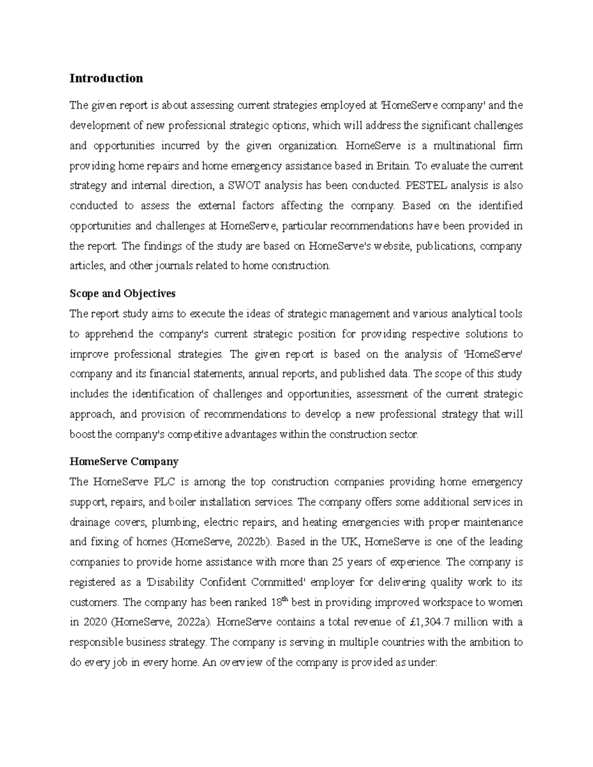 Strategic case study 1 - Introduction The given report is about ...