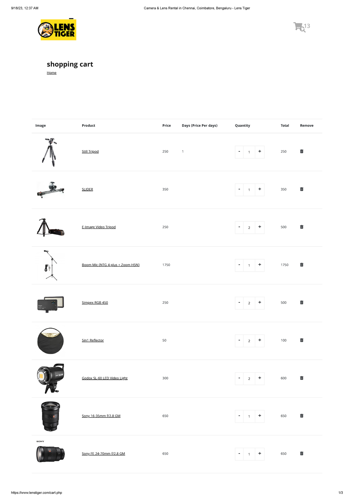 Camera & Lens Rental in Chennai, Coimbatore, Bengaluru Lens Tiger