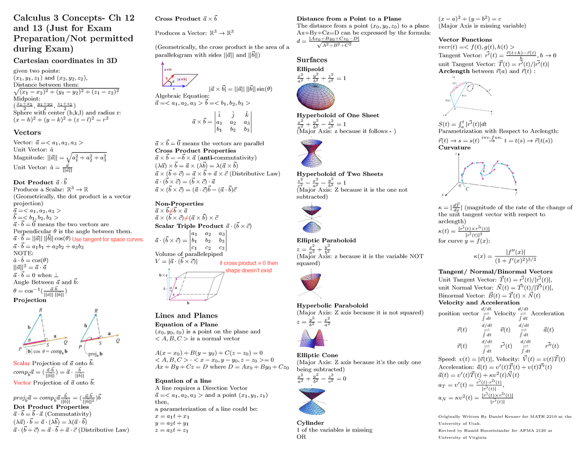 chapter-12-and-13-summary-sheet-calculus-3-concepts-ch-12-and-13