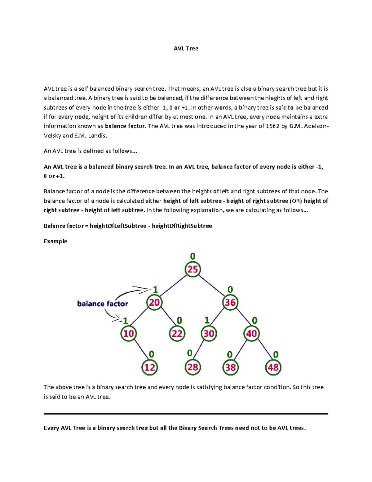 AVL Tree - wdwedewdewd - AVL Tree AVL tree is a self balanced binary ...