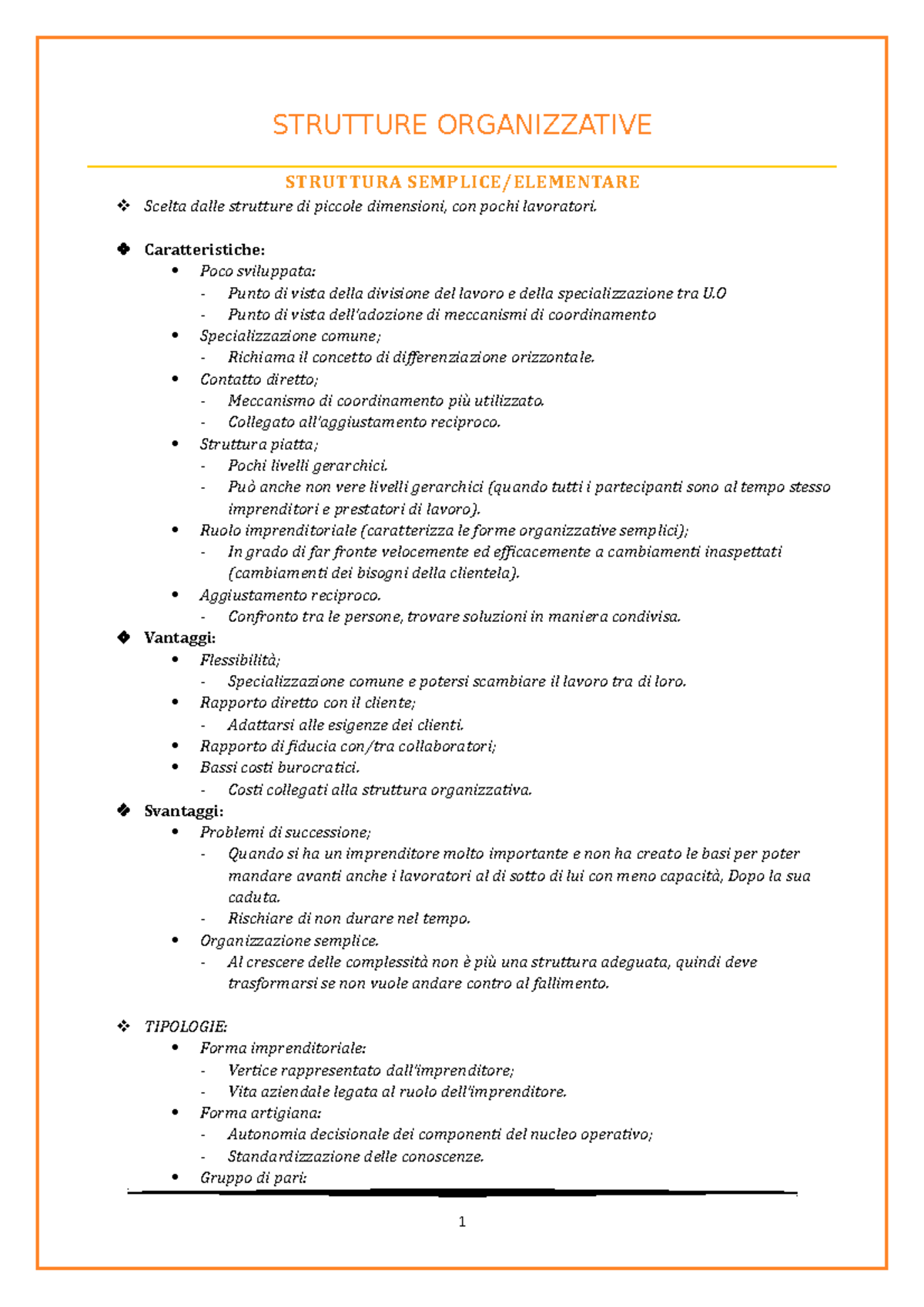 Strutture Organizzative - STRUTTURE ORGANIZZATIVE STRUTTURA SEMPLICE ...