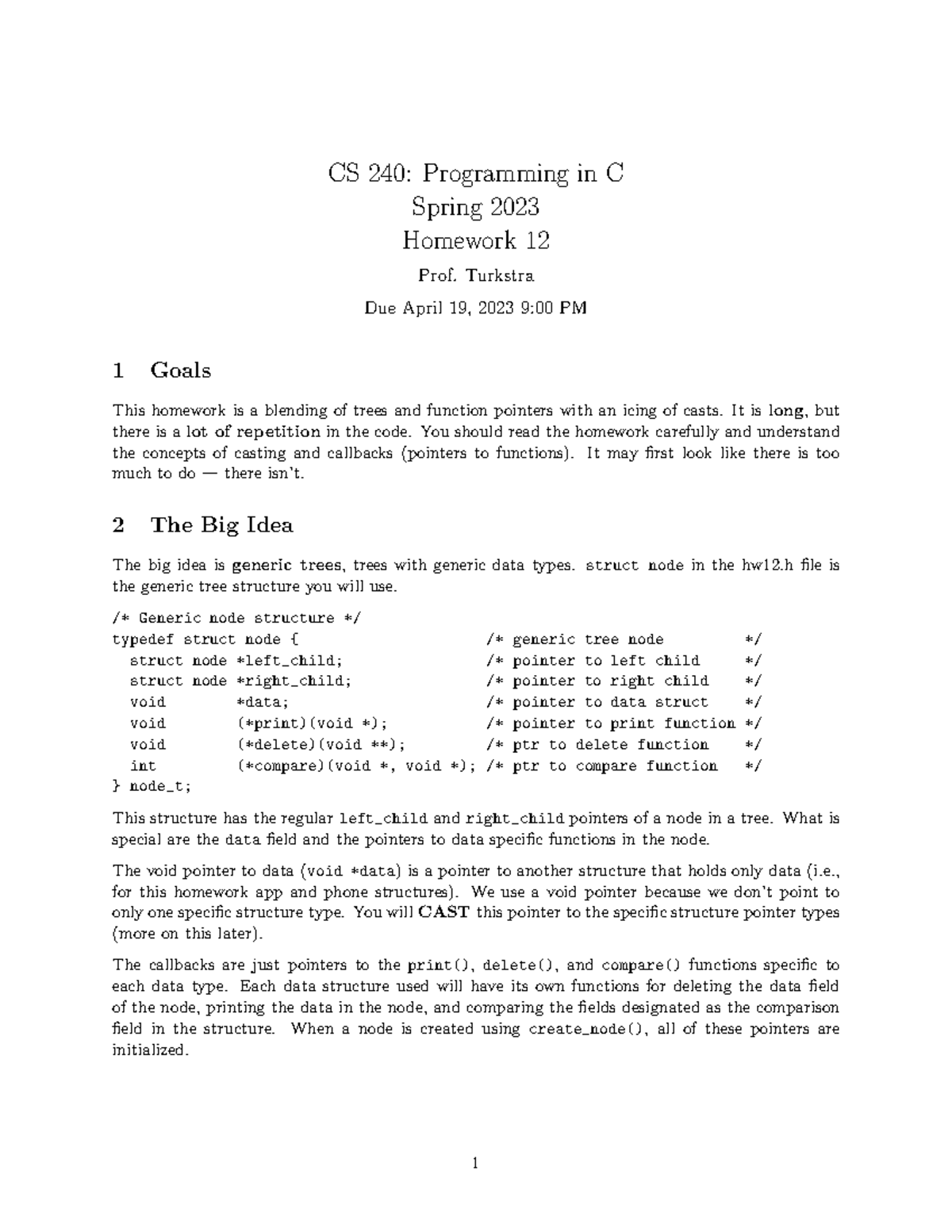 Hw12 - HW 12 Of CS240 - CS 240: Programming In C Spring 2023 Homework ...