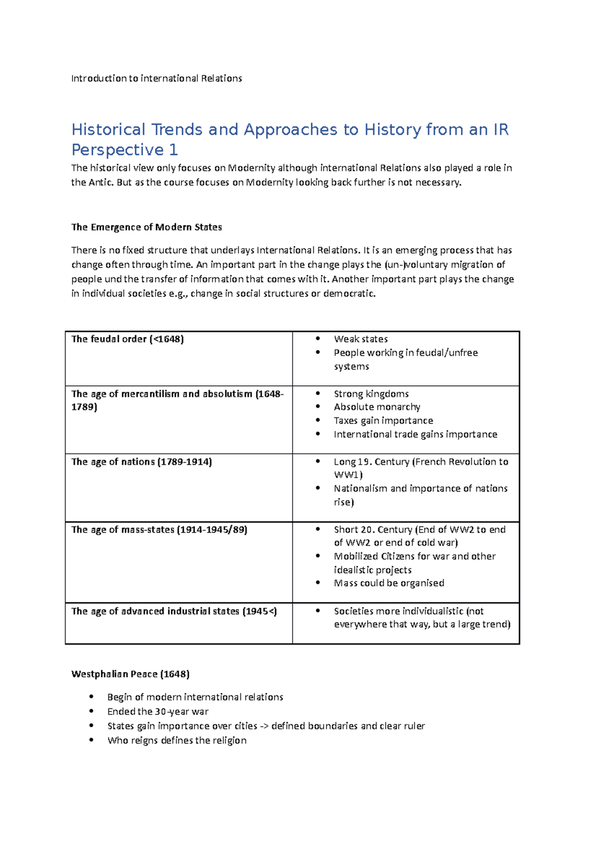 international relations research paper outline