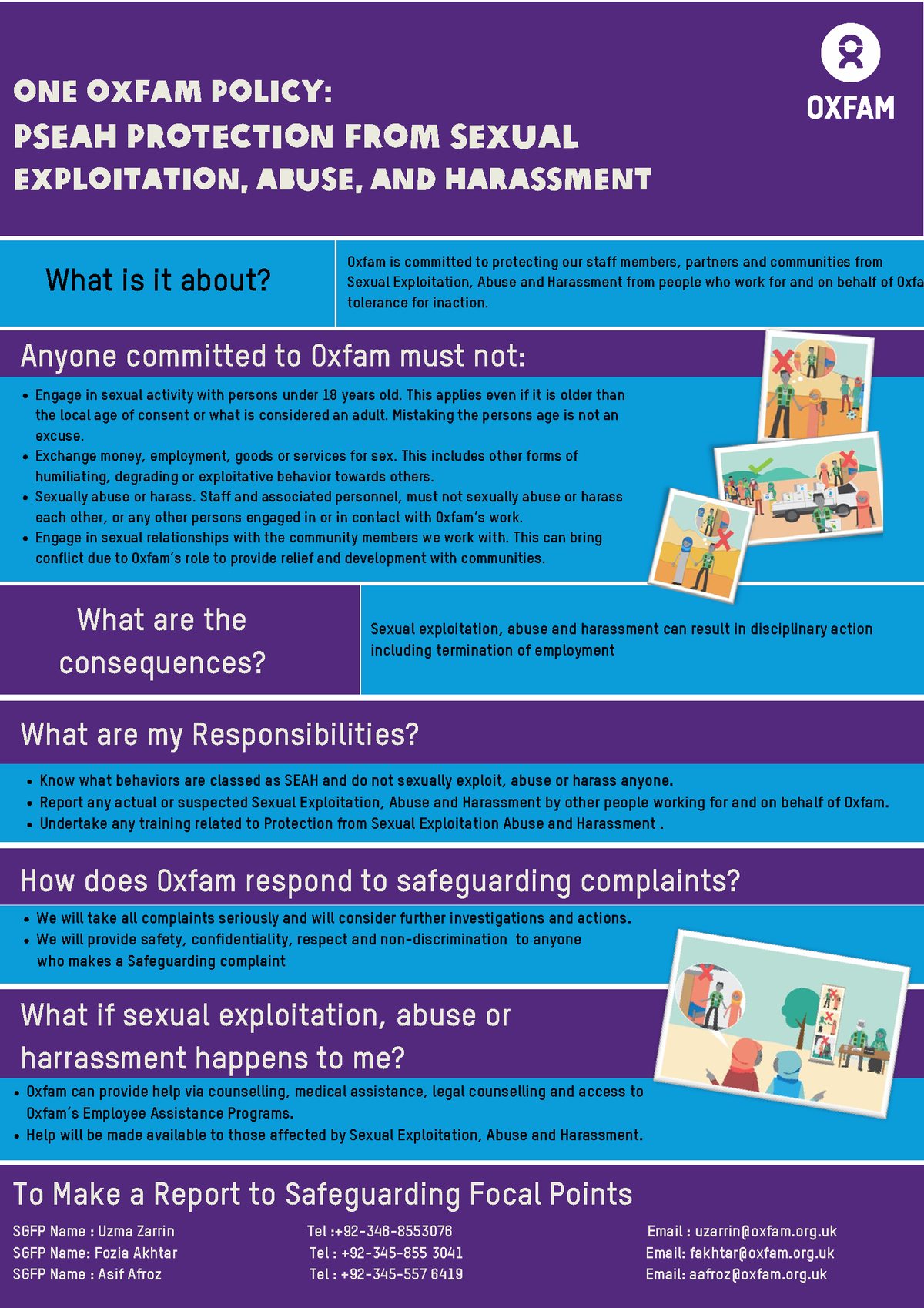 Safeguarding Posters Pseah - ONE OXFAM POLICY: PSEAH Protection From ...