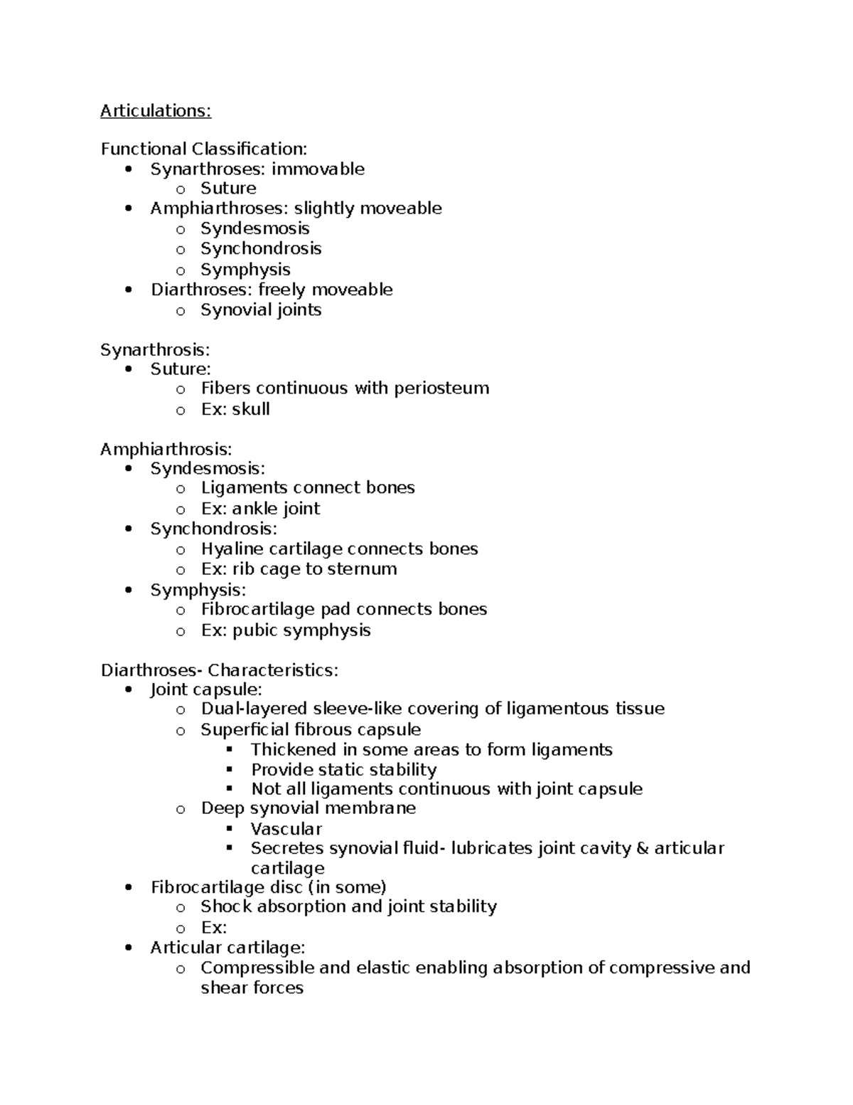 L3 Articulations - Articulations: Functional Classification ...