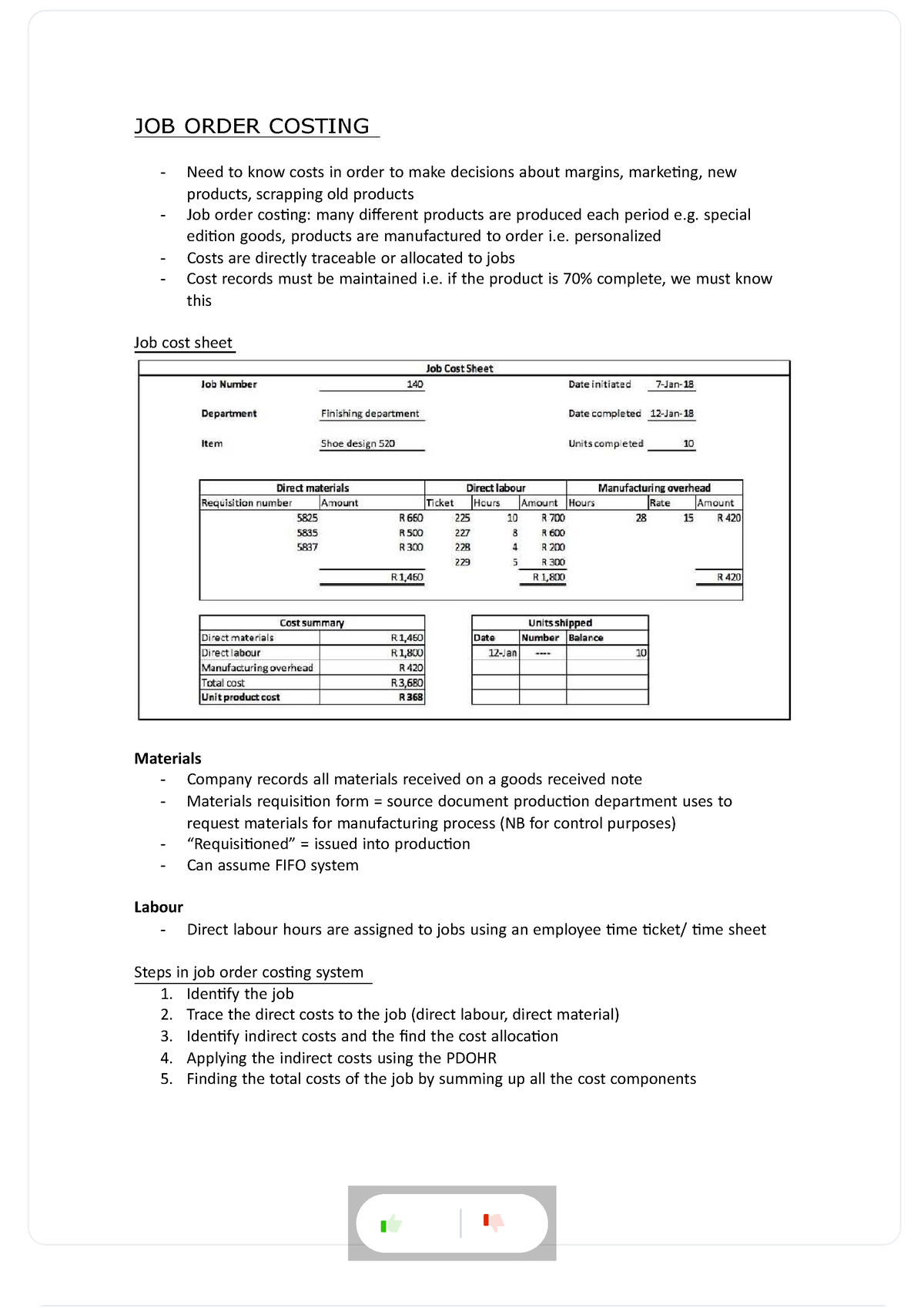 Job-order-costing - JOB ORDER COSTING Need To Know Costs In Order To ...