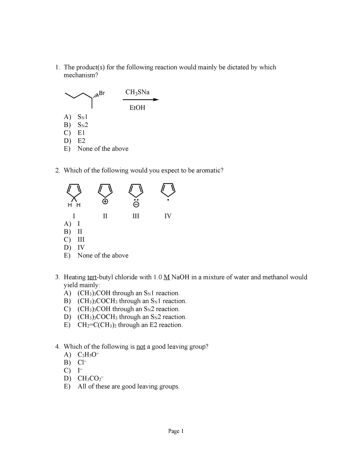 Final exam 2010, questions - Chem 212 - Introductory Organic Chemistry Sns-Brigh10