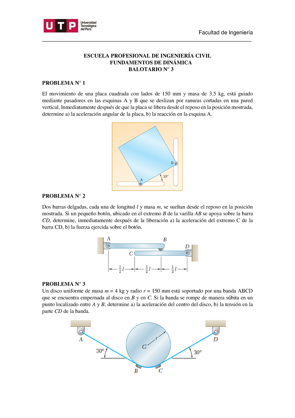 Practica Calificada 3 Fundamentos De Dinámica - - Studocu