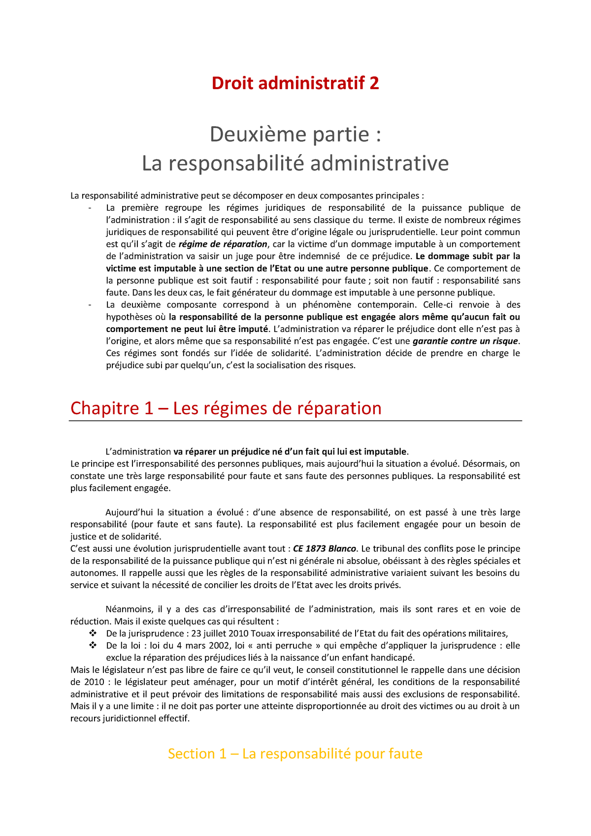 Droit Administratif S2 - Droit Administratif 2 Deuxième Partie : La ...