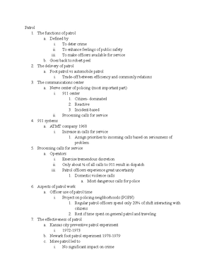 Chapter 1 - Class Notes - Chapter 1 → Police And Society Police Agency ...