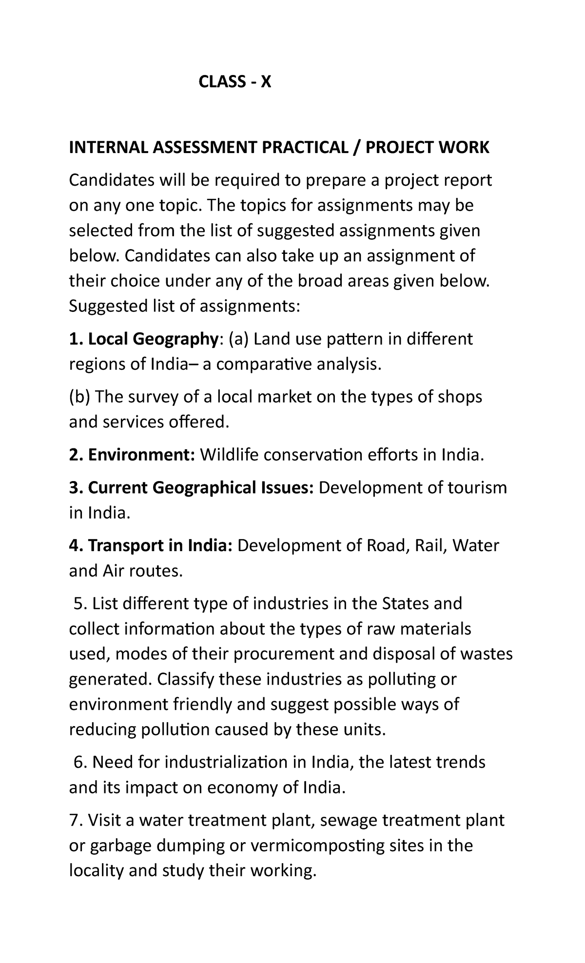 Geography Internal Assignment Class X 1680756382 - CLASS - X INTERNAL ...