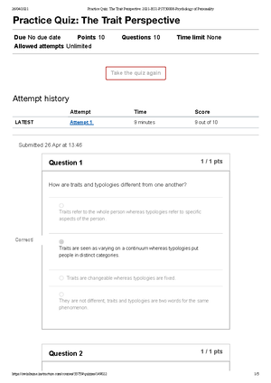Carver 8e imtb ch02 - Practice quiz questions and answers - CHAPTER 2 ...