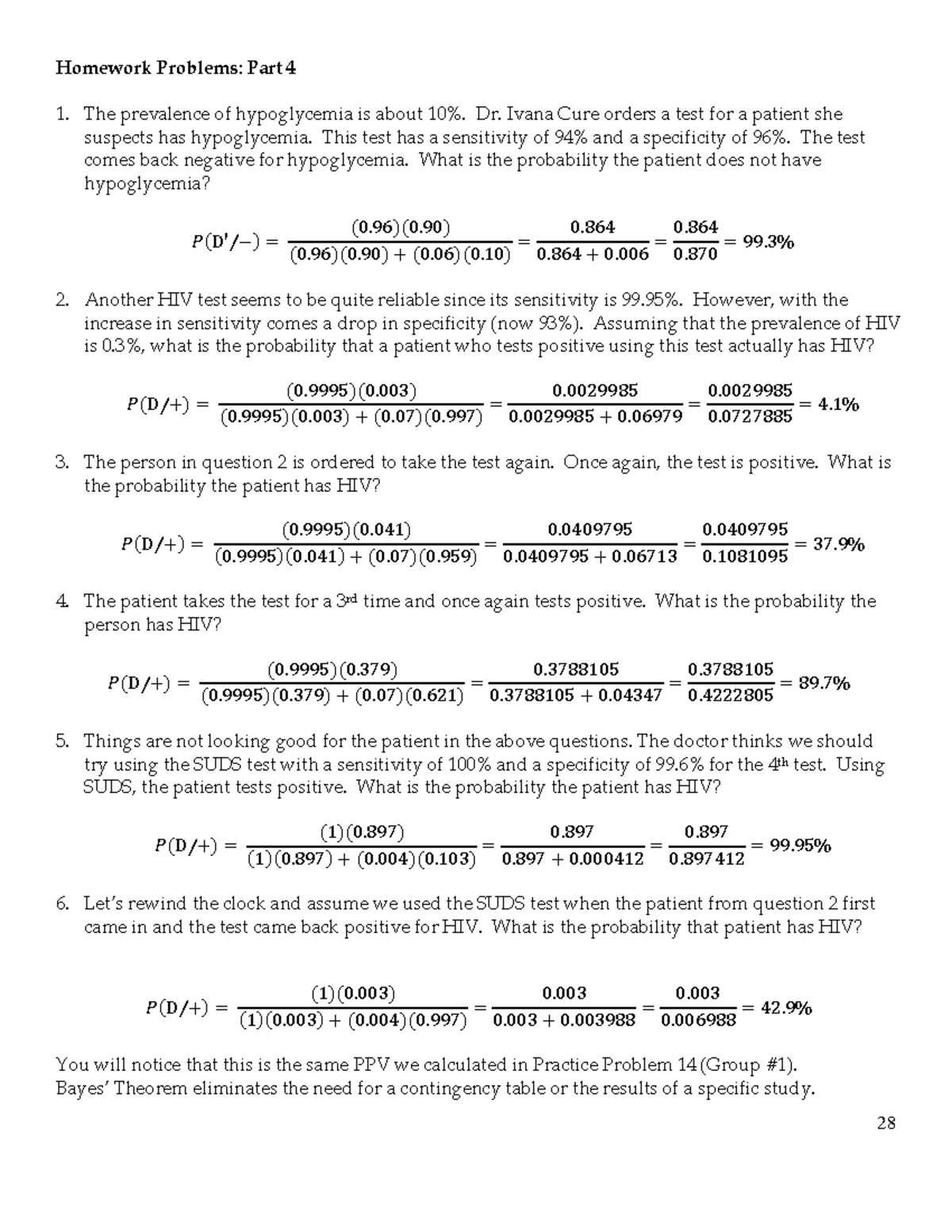 probability homework answers