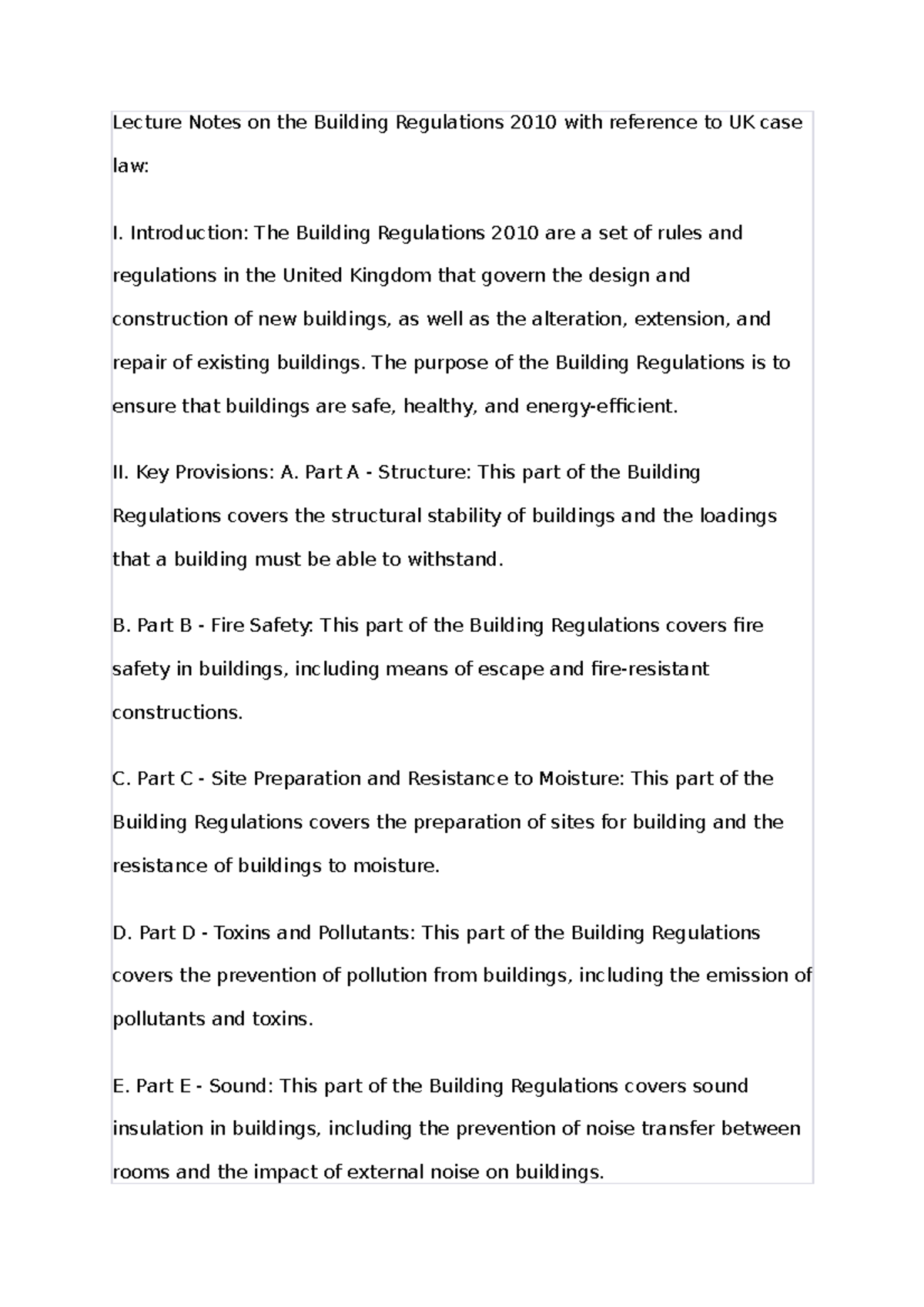 The Building Regulations 2010 - Introduction: The Building Regulations ...