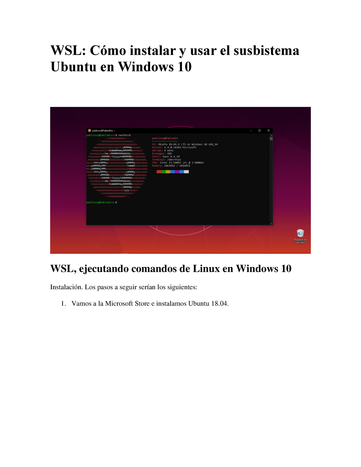 Instalar Ubuntu En Windows Con Wsl Wsl Cómo Instalar Y Usar El Susbistema Ubuntu En Windows 7676