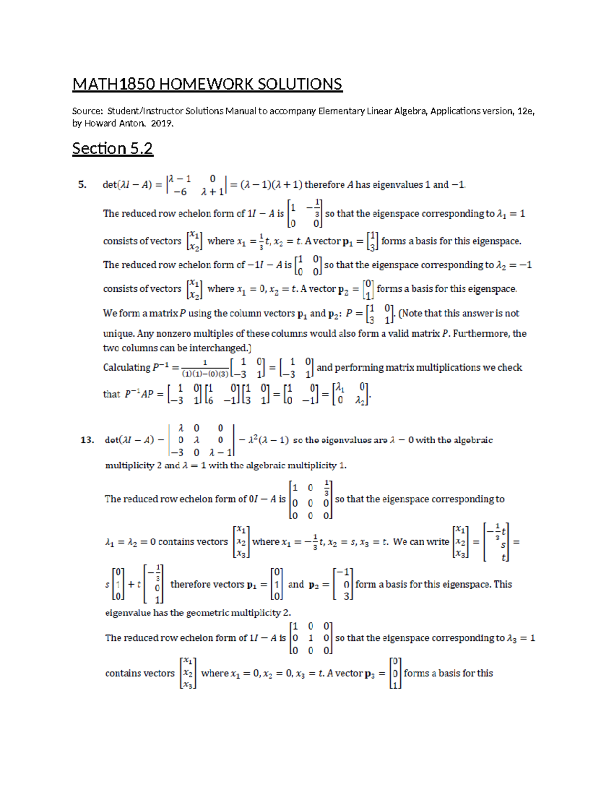 M1850w11 hwsol 12e F21 - answers - MATH 1850 - MATH1850 HOMEWORK ...